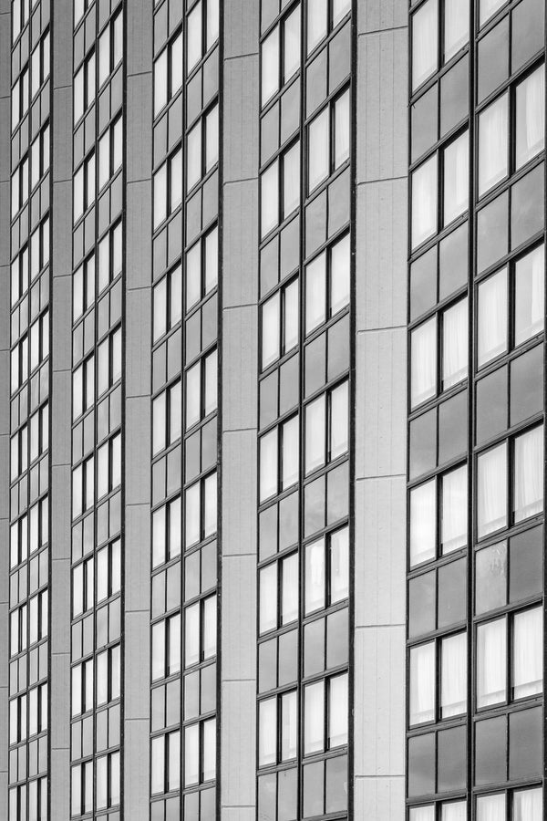 Abstract Patterns Emerge in the Windows of an Office Building | Photo Art Print fine art photographic print