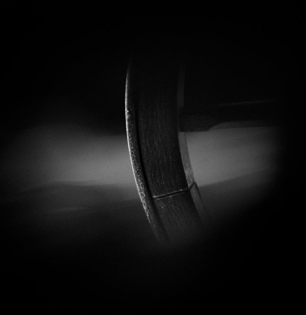 Timeless Charm of a Black-and-White Abstract Wagon Wheel | Photo Art Print fine art photographic print