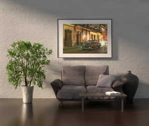 Nighttime Bustle in Old Havana District Brings Streets to Life | Photo Art Print fine art photographic print