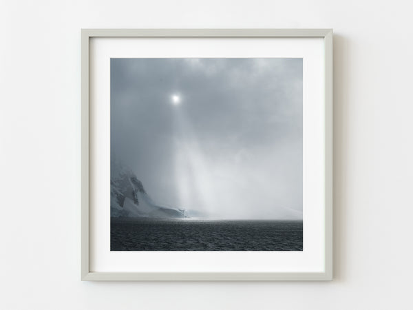 Antarctic Snow Cliffs Sun Rays Illuminating | Photo Art Print fine art photographic print