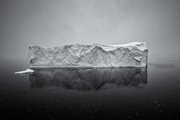 Majestic Iceberg Amid Antarctic Snowstorm Dramatic Photo | Photo Art Print fine art photographic print