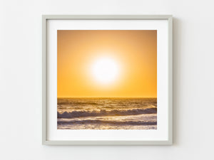 Beautiful orange sunset sky over the California coast | Photo Art Print fine art photographic print