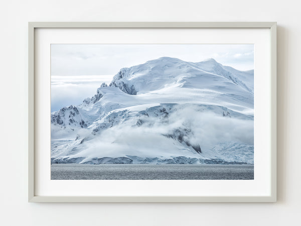 Beautiful snow covered mountains and ice cliffs in Antarctica | Photo Art Print fine art photographic print