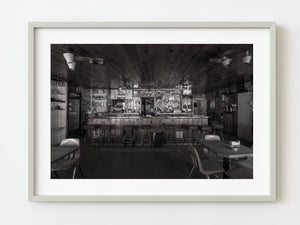 Boarded up restaurant interior in Zion | Photo Art Print fine art photographic print
