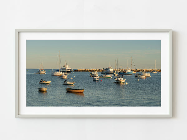 Boats anchored in protected anchorage in New Hampshire | Photo Art Print fine art photographic print