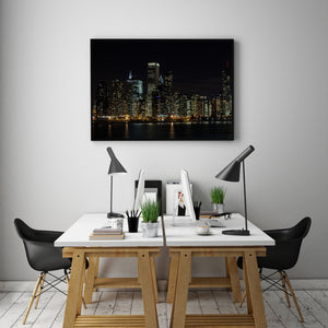 Chicago waterfront skyline at night | Photo Art Print fine art photographic print
