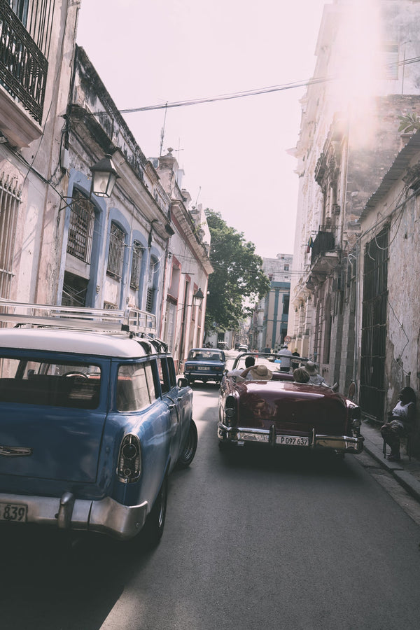 Classic cars passing by the streets of Old Havana | Photo Art Print fine art photographic print