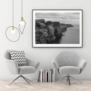 Cliffs of Moher on a dark day | Photo Art Print fine art photographic print
