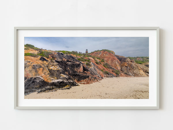 Colorful clay cliffs of Aquinnah and Gay Head Lighthouse | Photo Art Print fine art photographic print