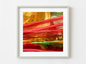 Colorful Tibetan prayer flags background | Photo Art Print fine art photographic print