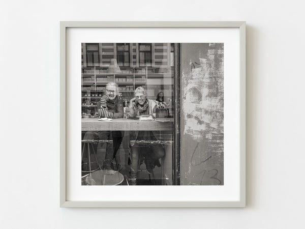 Couple of ladies in an Oslo Norway cafe | Photo Art Print fine art photographic print