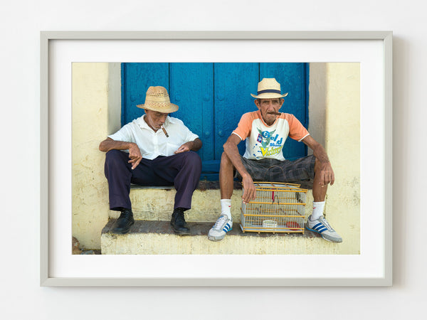 Couple of old men smoking cigars Trinidad Cuba | Photo Art Print fine art photographic print