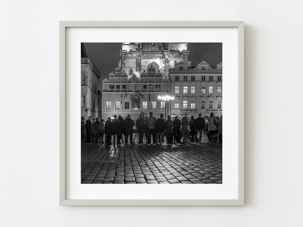 Crowd watching a street performance in Prague | Photo Art Print fine art photographic print