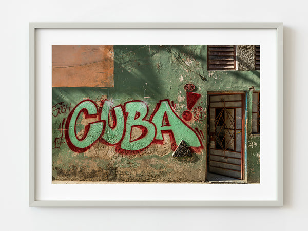 Cuba graffiti on an old house wall | Photo Art Print fine art photographic print