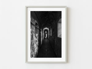 Dark jail cell corridor Kilmainham Gaol Prison | Photo Art Print fine art photographic print