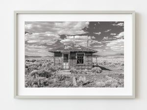 Deserted Nevada Shack Stands Silent in Ghost Town Currie | Photo Art Print fine art photographic print