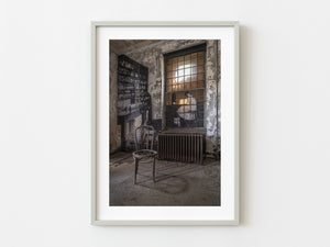 Ellis Island abandoned hospital interior room with old chair | Photo Art Print fine art photographic print
