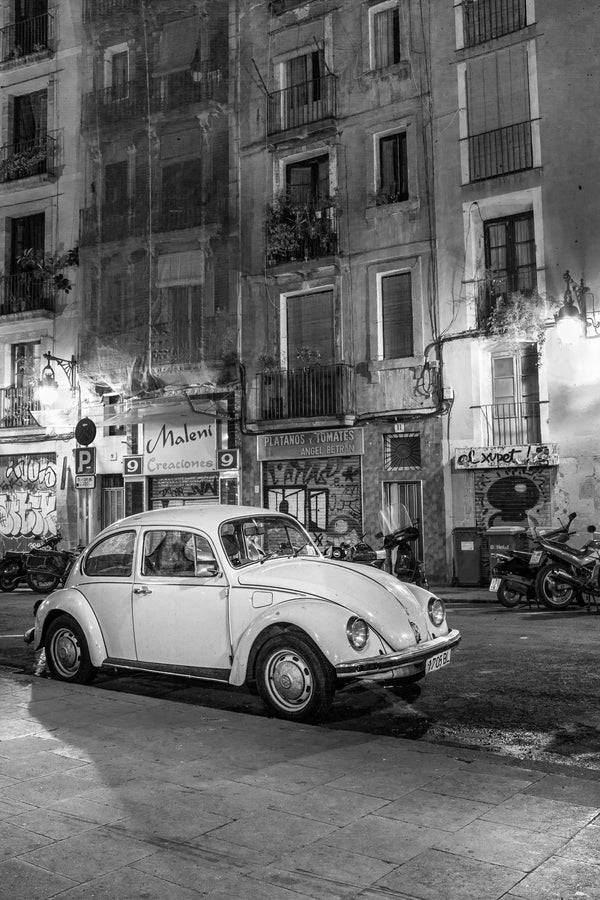 Empty streets at night Barcelona Spain | Photo Art Print fine art photographic print