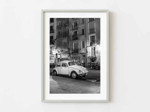 Empty streets at night Barcelona Spain | Photo Art Print fine art photographic print