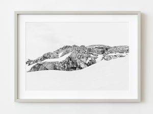 Exposed rock in the Antarctic snow | Photo Art Print fine art photographic print