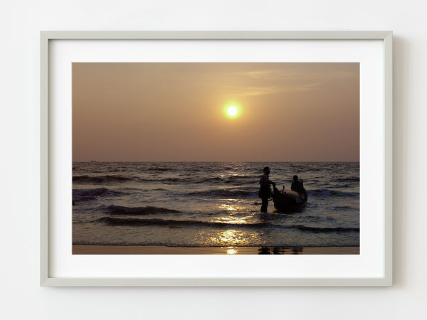 Fishermen Pollenthai Beach India | Photo Art Print fine art photographic print