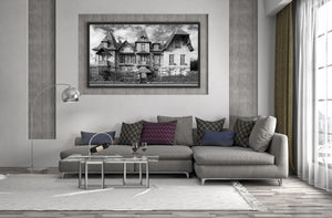 French mansion that looks like a horror house | Photo Art Print fine art photographic print