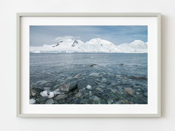 Frozen Southern Ocean in Antarctica Distant Mountains | Photo Art Print fine art photographic print