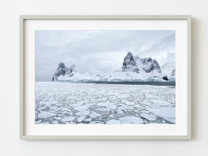 Frozen waters and textured mountains Antarctica | Photo Art Print fine art photographic print