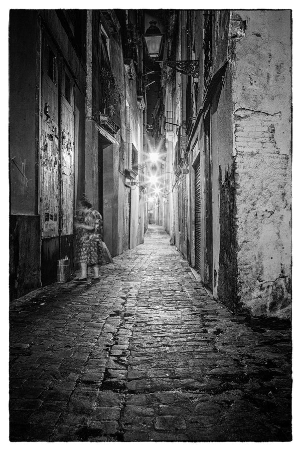 Gothic streets at night Barcelona Spain | Photo Art Print fine art photographic print