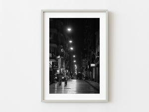 Grainy Image of Two Men Walking the Streets in Argentina | Photo Art Print fine art photographic print