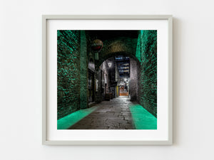 Green lit walkway Dublin Ireland | Photo Art Print fine art photographic print
