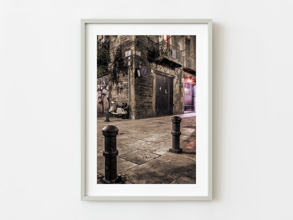 Gritty streets Barcelona at night | Photo Art Print fine art photographic print