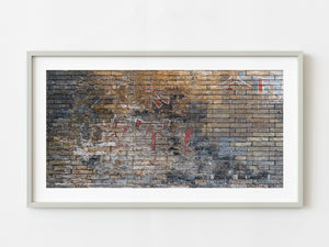Heavily worn brick wall Beijing China | Photo Art Print fine art photographic print