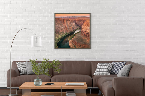 Horseshoe bend canyon rim to the water | Photo Art Print fine art photographic print