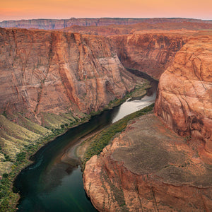 Horseshoe bend canyon rim to the water | Photo Art Print fine art photographic print