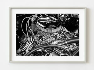 Hot rod engine black and white | Photo Art Print fine art photographic print
