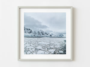 Ice covered waters and mountains Antarctica | Photo Art Print fine art photographic print