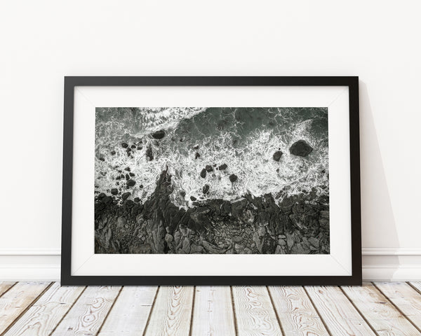 Rock formations Kostbergan Beach Aerial | Photo Art Print fine art photographic print