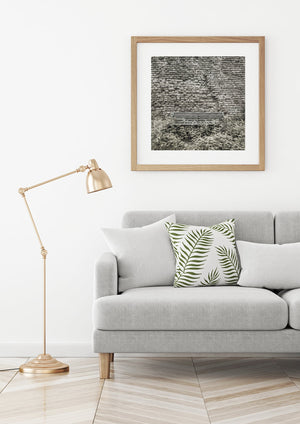 Tuscan Ancient Wall and Overgrown Bench | Photo Art Print fine art photographic print