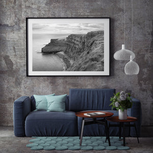 Overcast rainy day at the Cliffs of Moher in County Clare Ireland | Photo Art Print fine art photographic print