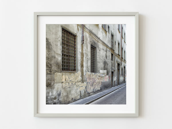 Italian old wall with barred windows | Photo Art Print fine art photographic print