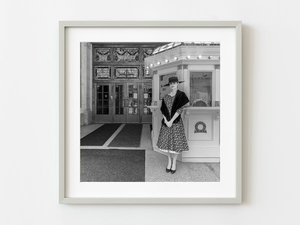Lady standing by the Elgin and Winter Garden Theatre | Photo Art Print fine art photographic print