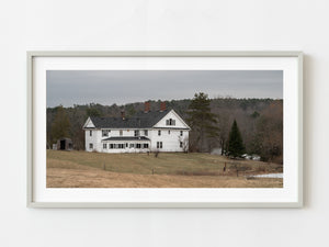 Large white house rural Maine | Photo Art Print fine art photographic print