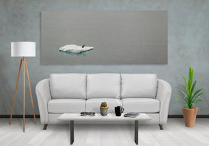 Lone penguin on floating piece of ice in Antarctica | Photo Art Print fine art photographic print