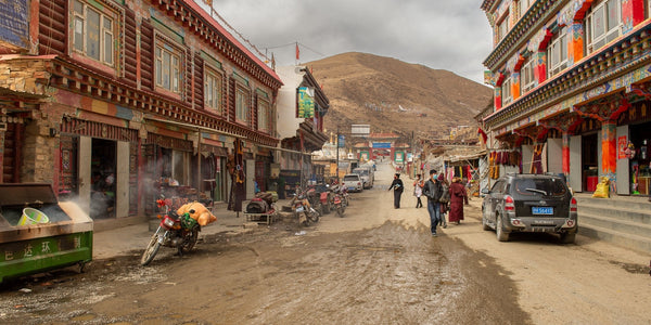 Main street small Tibetan town | Photo Art Print fine art photographic print