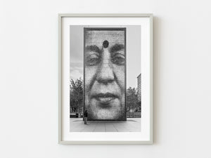 Man looking at Jaume Plensa Crown fountain | Photo Art Print fine art photographic print