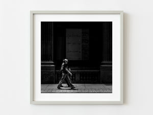 Man looks up walking on Bay Street Toronto | Photo Art Print fine art photographic print