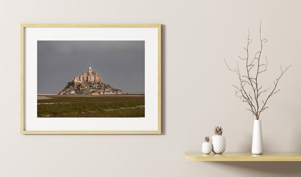 Mont St Michel France exposed with sun | Photo Art Print fine art photographic print