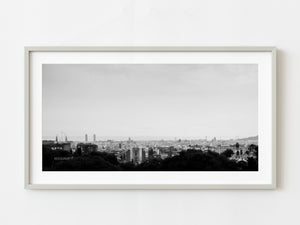 Moody aerial view streets of Barcelona Spain | Photo Art Print fine art photographic print