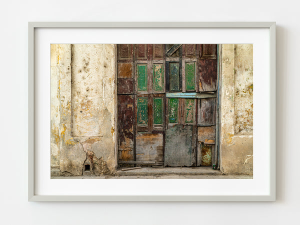 Old double garage doors in Old Havana Cuba | Photo Art Print fine art photographic print